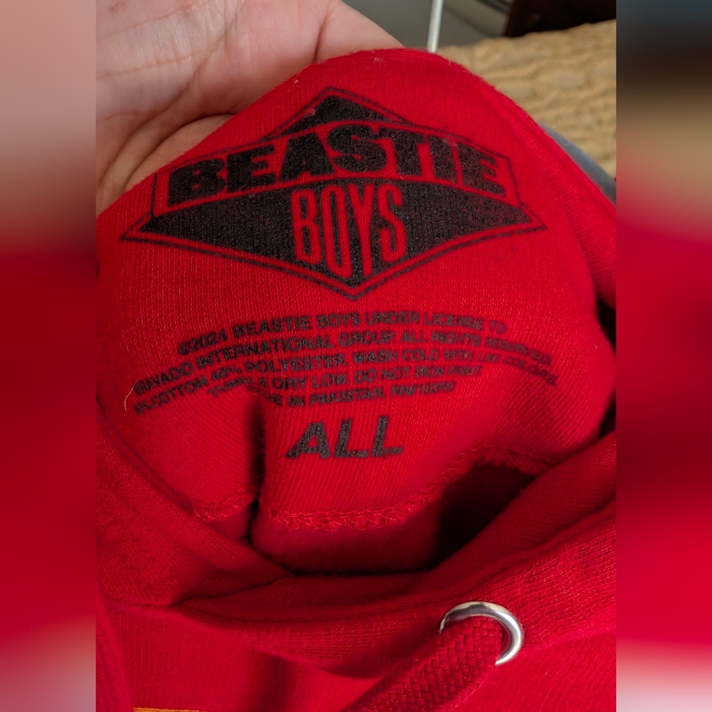 Beastie Boys Red Graphic Hoodie NWT - Picture 6 of 6